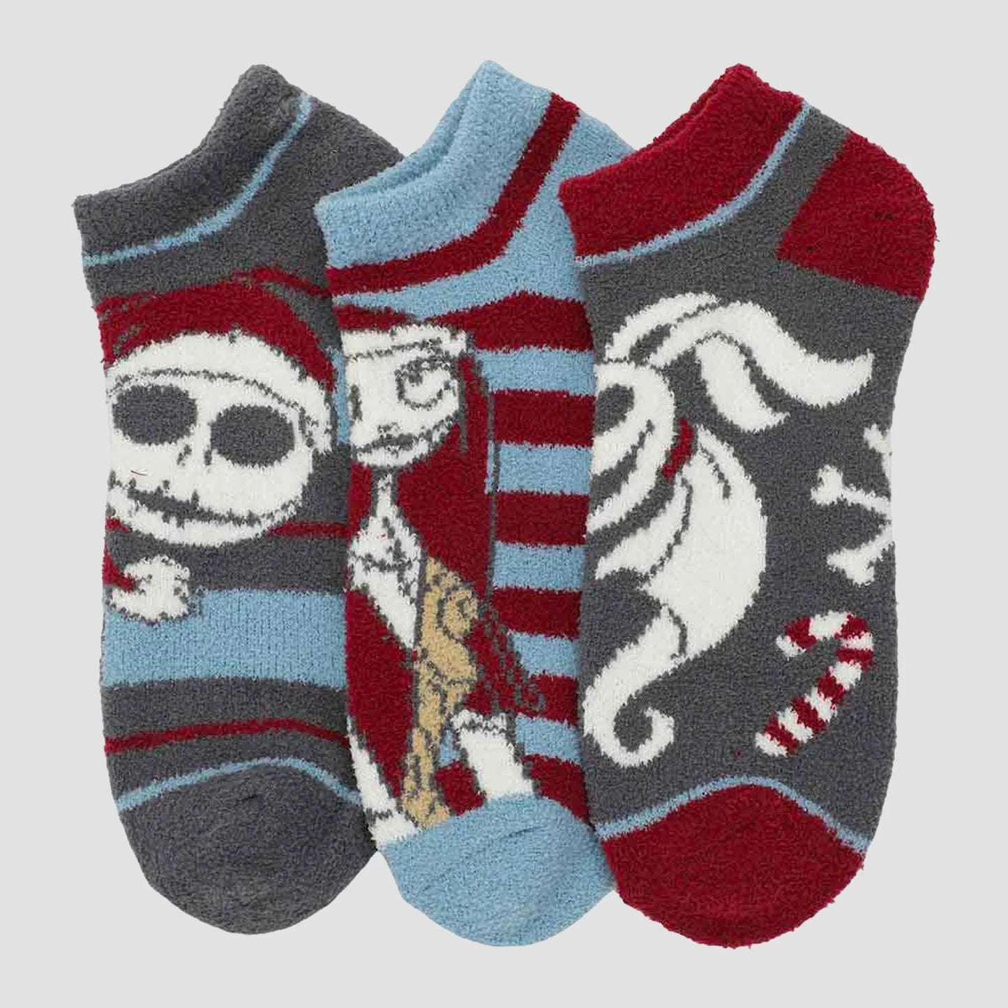 The Nightmare Before Christmas 3-Pack Women's Chenille Ankle Socks