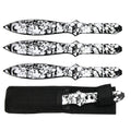 8 inch Silver Zombie Skull Print Throwing Knife Set with Sheath