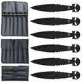 TK 043-665BSK 6.5 inch Black Skull Print Throwing Knife Set with Carrying Case
