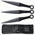 TK 086-310BK 10 inch Cord Wrapped Kunai Throwing Knife 3PCS Set with Sheath