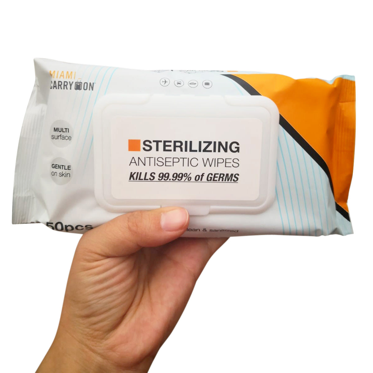 Sterilizing Antiseptic Wipes (50-Pack) Kills 99.99% of Germs - Bladevip