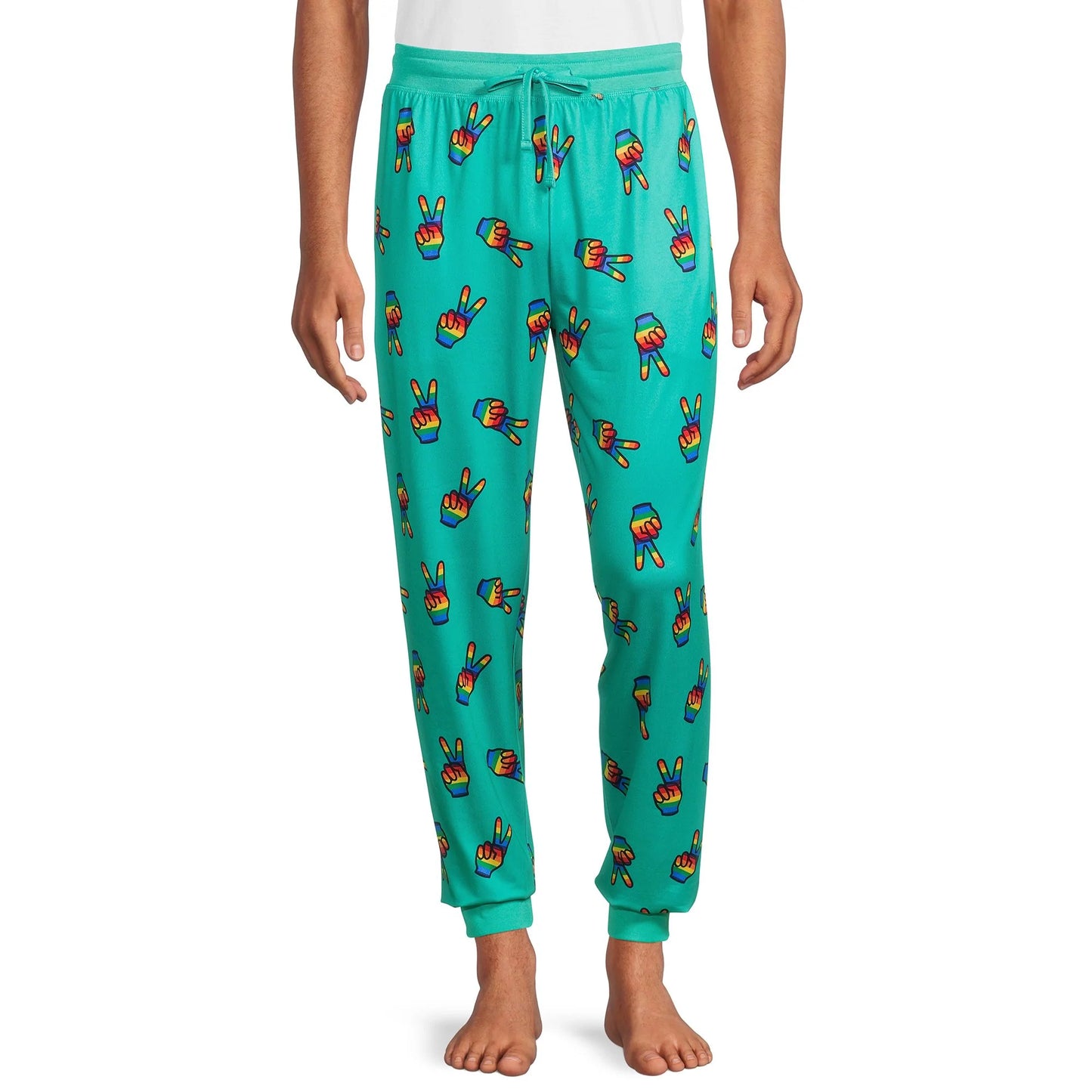 Turquoise Pride Peace Allover Print Unisex Pajama Pants