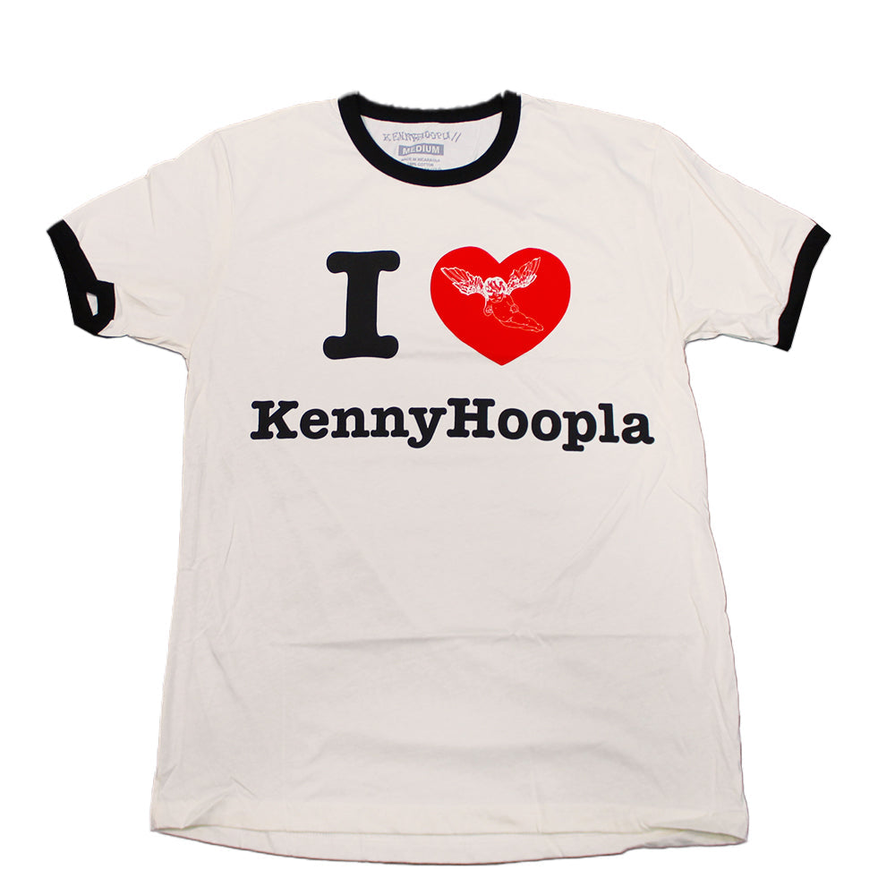 Camiseta color crema I Heart Kennyhoopla Ringer para hombre