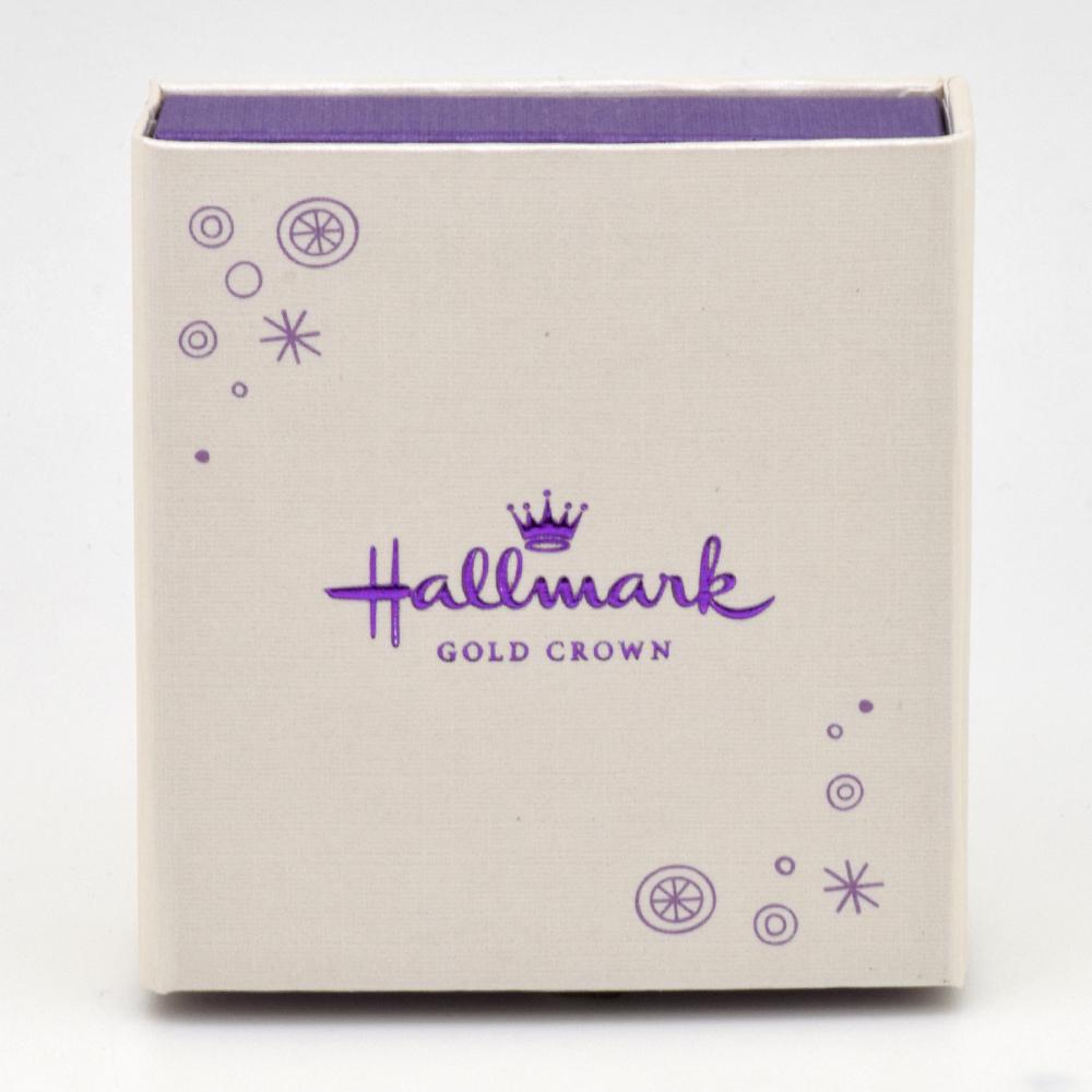Hallmark™ Gold Crown Stainless Steel Purple Ombre Crysal Charm Bead - Bladevip