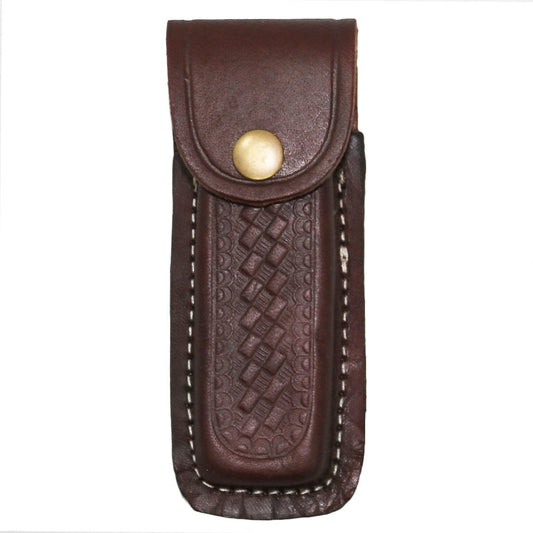 5" Brown Leather Knife Case Sheath
