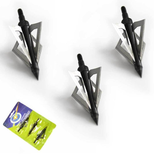 MK 150-E4 THREE 4-BLADED BROAD HEAD ARROW TIPS - Bladevip