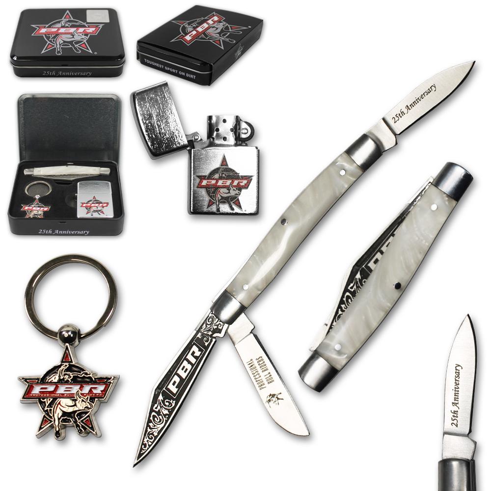 4" Licensed Professional Bulls Riders (PBR) Knife Gift Box Folding Knives - Bladevip