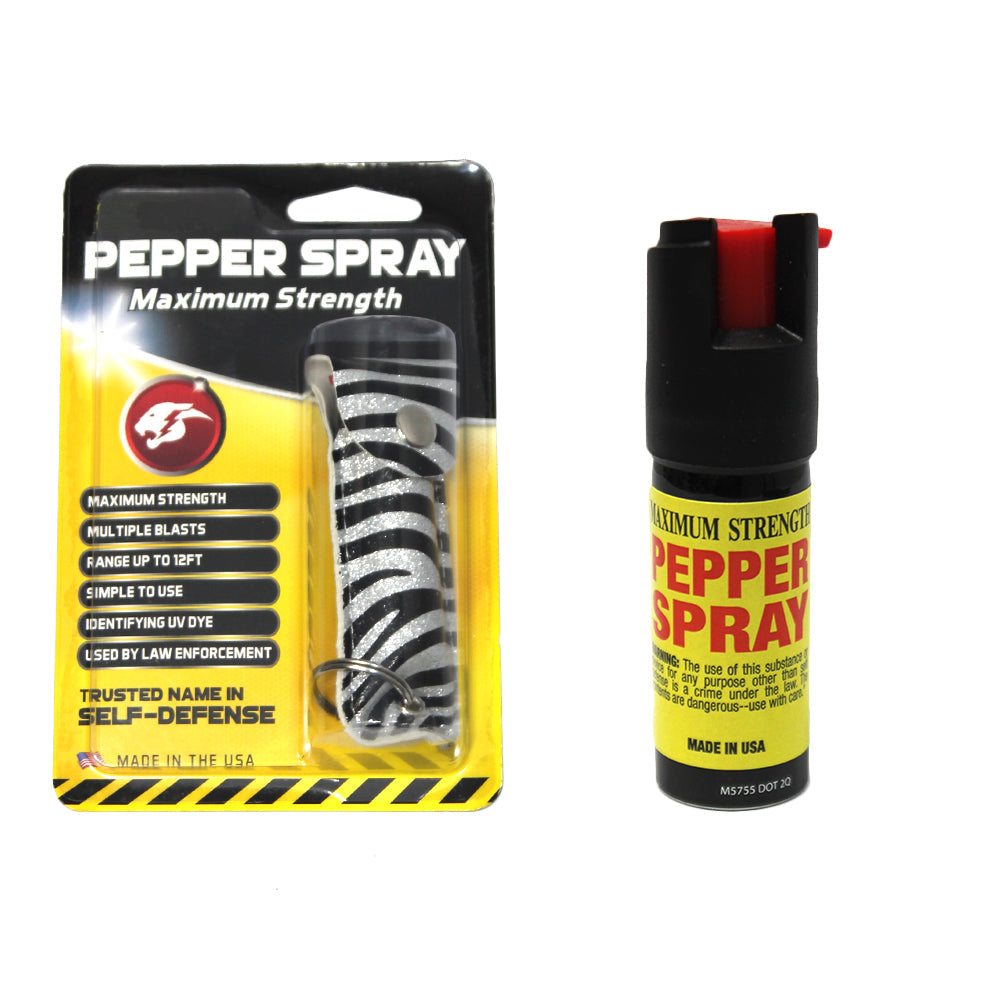 PSCH31-BKZ 0.5 Spray de Pimienta con Estuche Cebra Negro