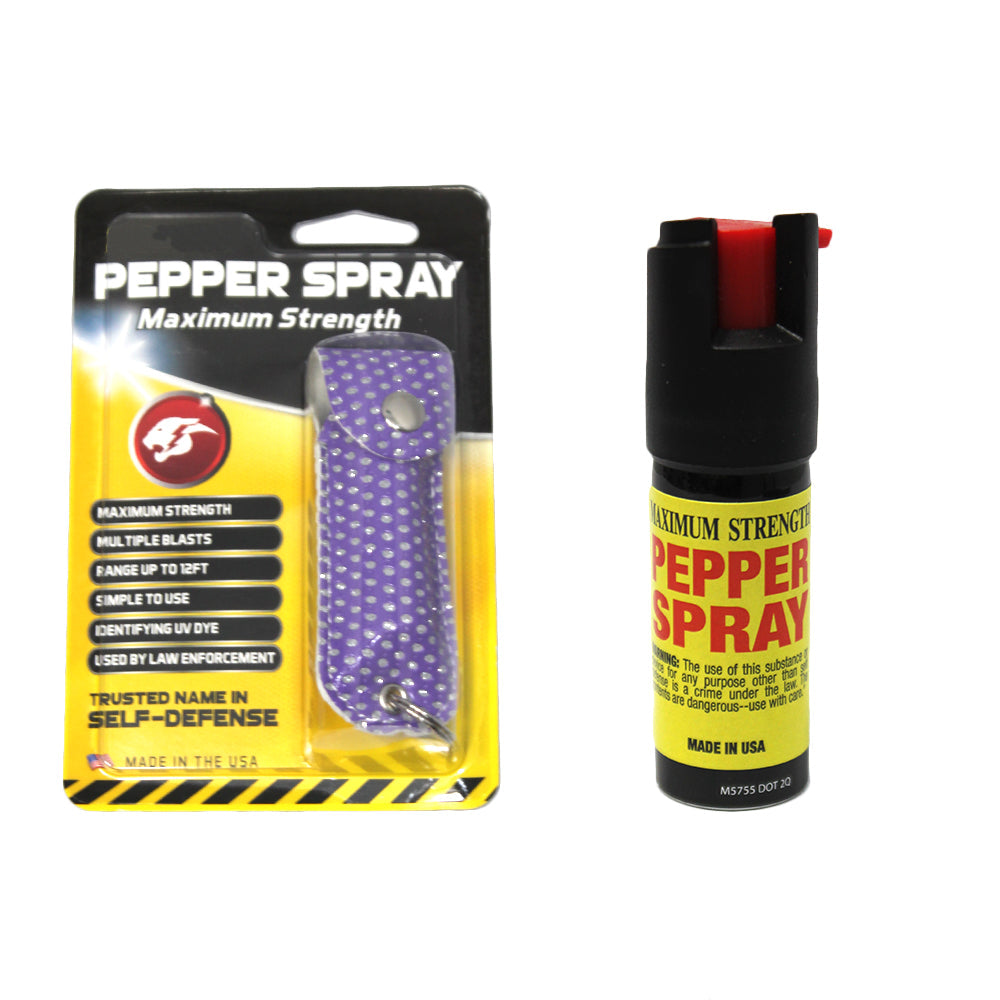 0.5 Pepper Spray with Purple Bling Case
