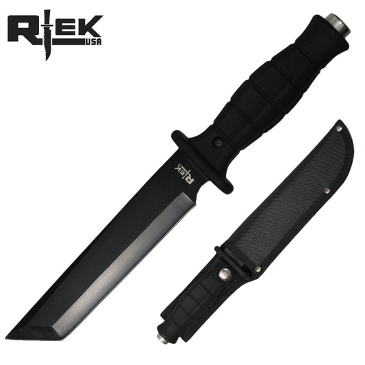 12" Rtek Tanto Point Tactical Hunting Knife with Sheath