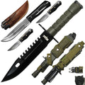 Rtek Hunting Knife Set, With Harden Plastic Sheath M-9 Military Style Saw Back Knife - Bladevip