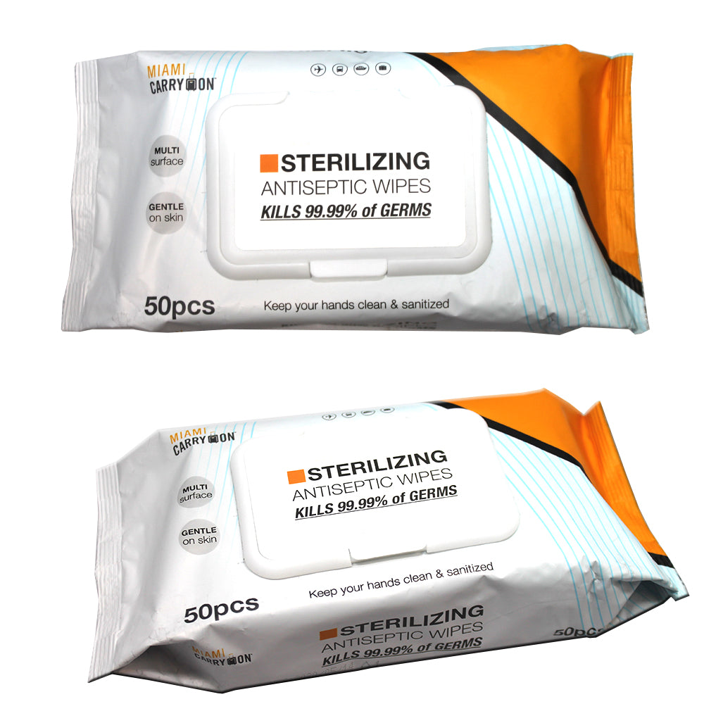 Sterilizing Antiseptic Wipes (50-Pack) Kills 99.99% of Germs - Bladevip