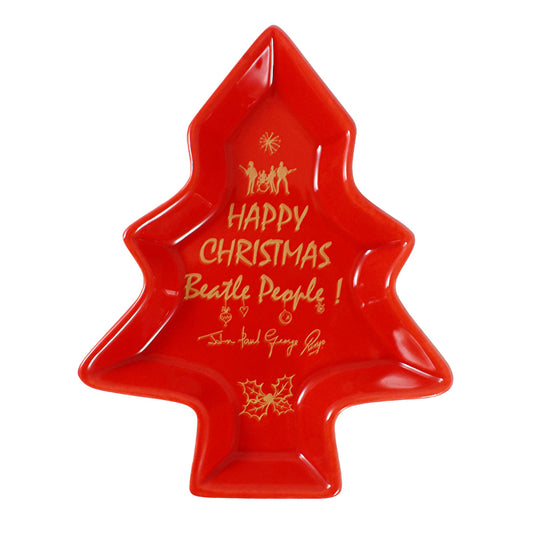 The Beatles Holiday 7 in. Tree Shaped Ceramic Treat Tray - Bladevip