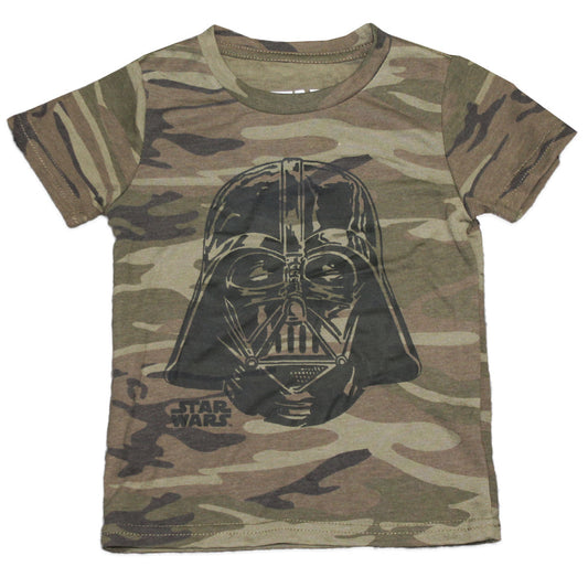 Camiseta con gráfico de poliéster de Darth Vader de Star Wars de camuflaje para niños pequeños