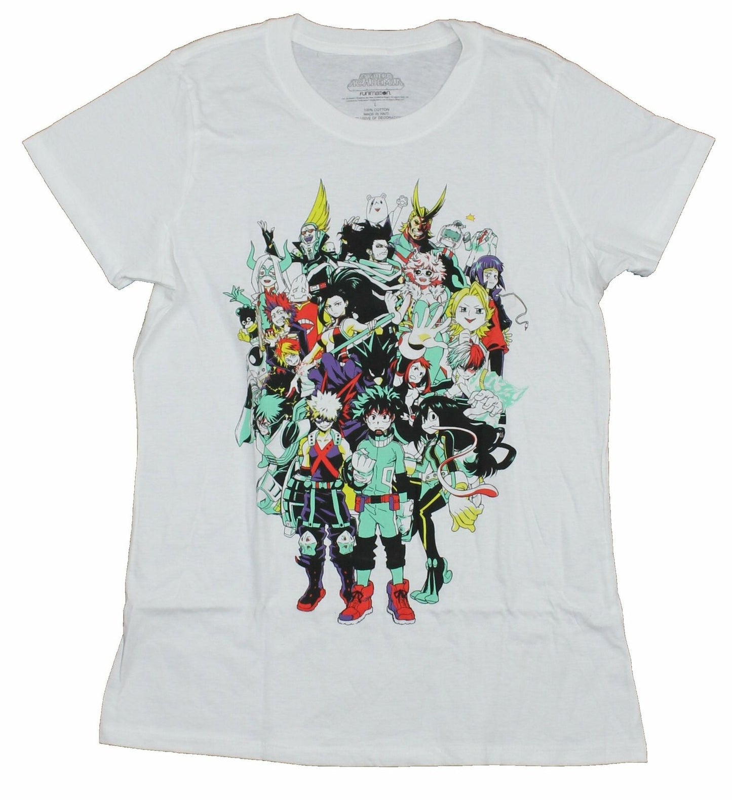 Camiseta de grupo Anime My Hero Academia Clase 1-A para mujer Junior